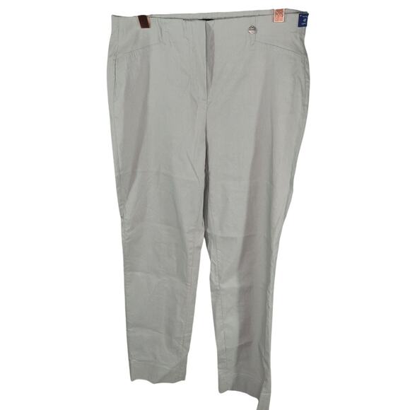 Robell Modell Rose 09 Gray Pants Solid Grey Light Pull-on Normal 40R US 10 - Picture 1 of 5